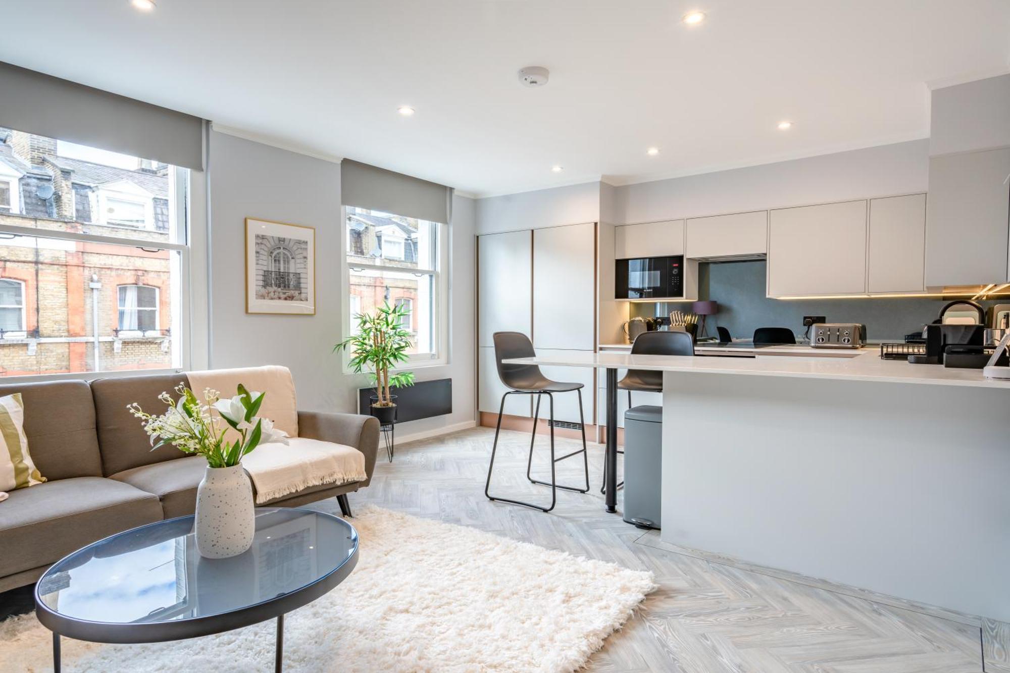 Modern & Chic One Bedroom Apartments In Fitzrovia By Sojo Stay Londyn Zewnętrze zdjęcie